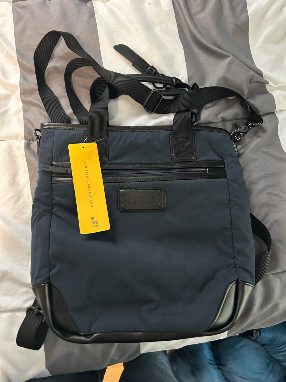 Lole Navy Crossbody with Black Trim